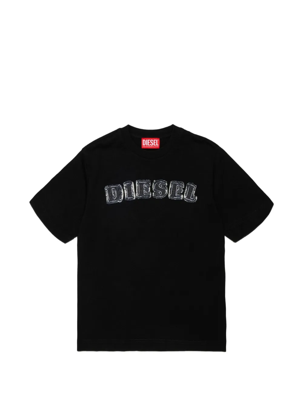 Diesel Kids T-Shirt mit Logo-Patch - Schwarz