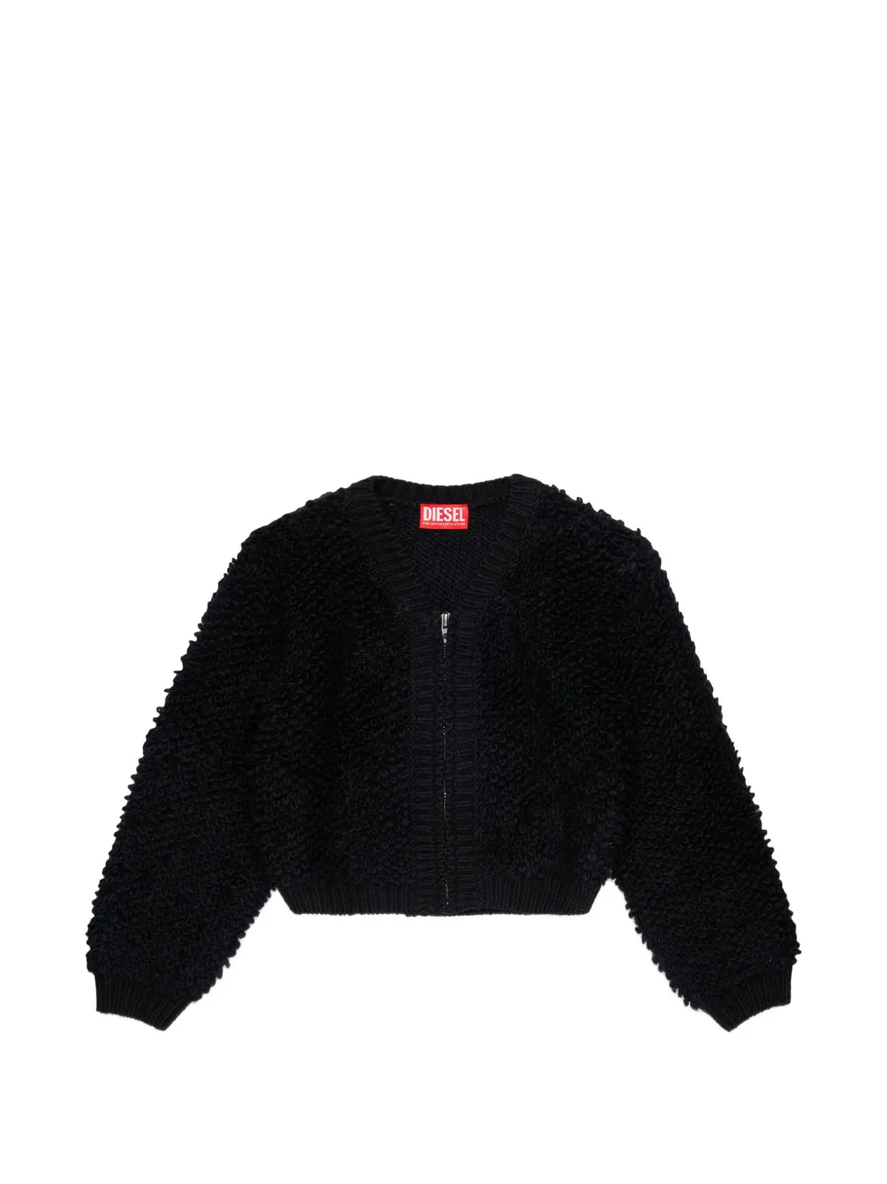Diesel Kids Cardigan con zip - Nero