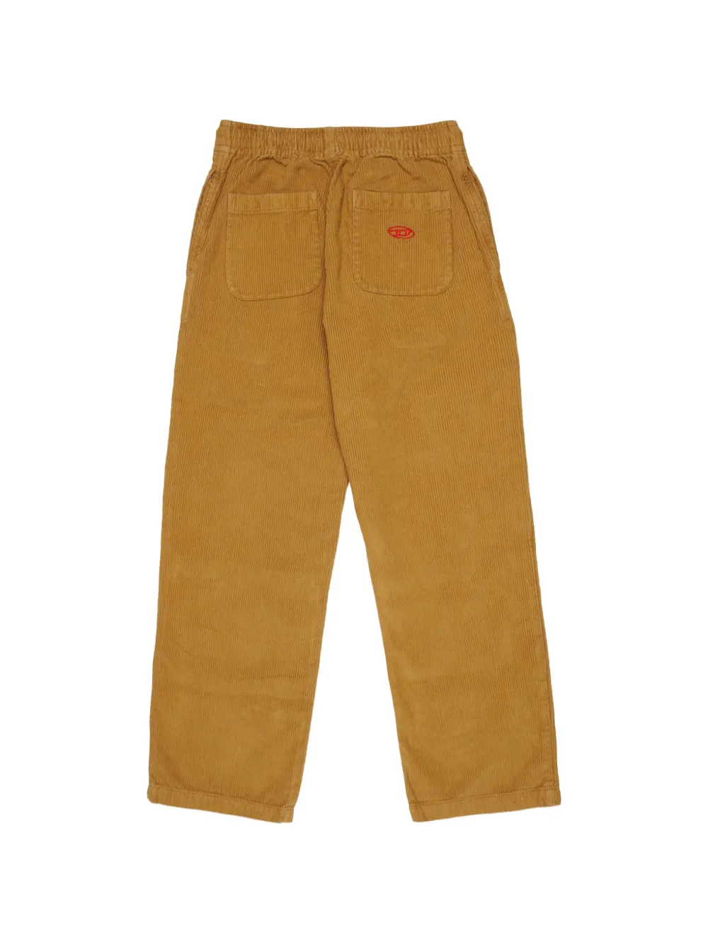 Diesel Kids Ribfluwelen broek met geborduurd logo Bruin