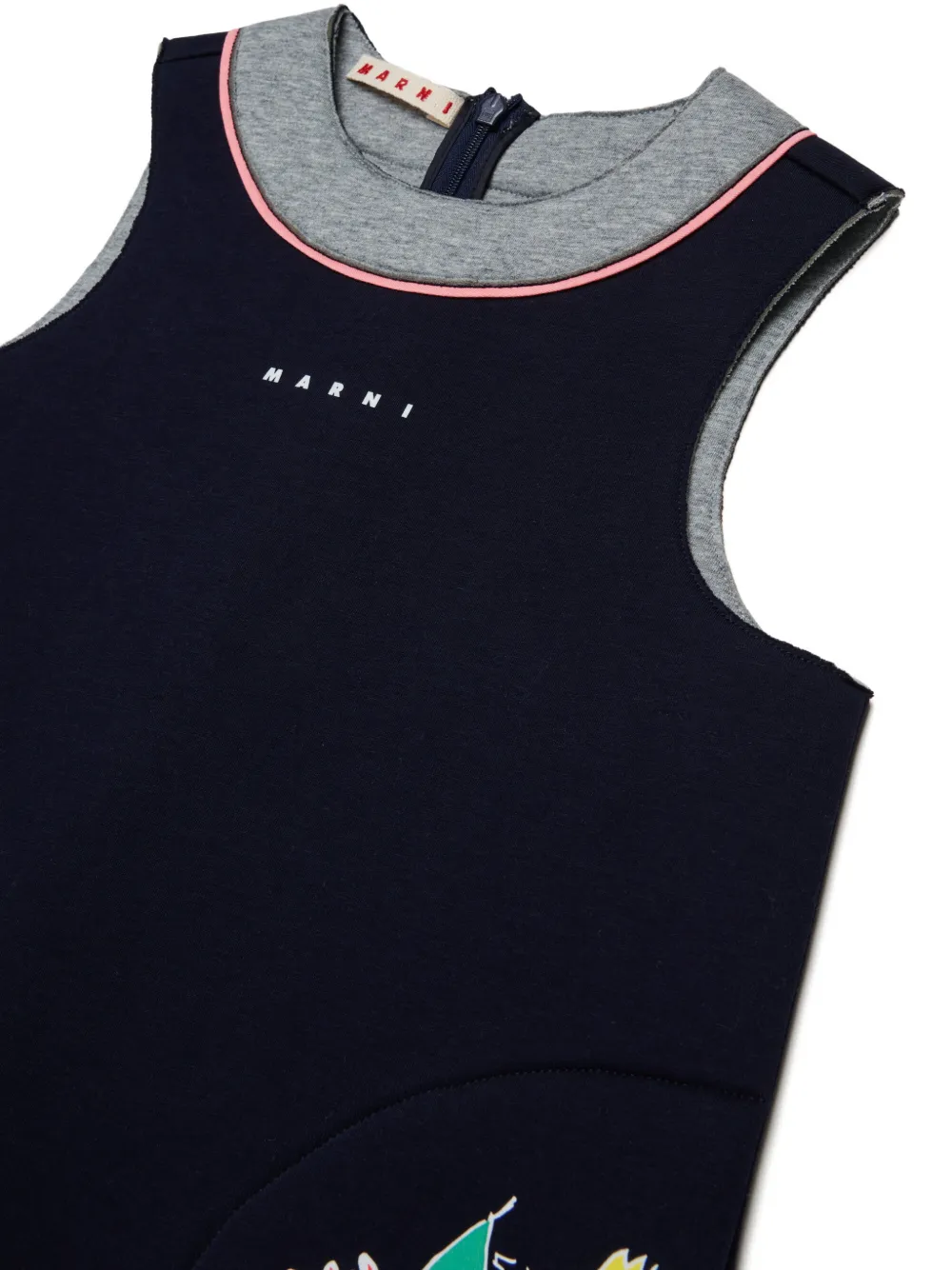Marni Kids Jurk met bloemenprint Blauw