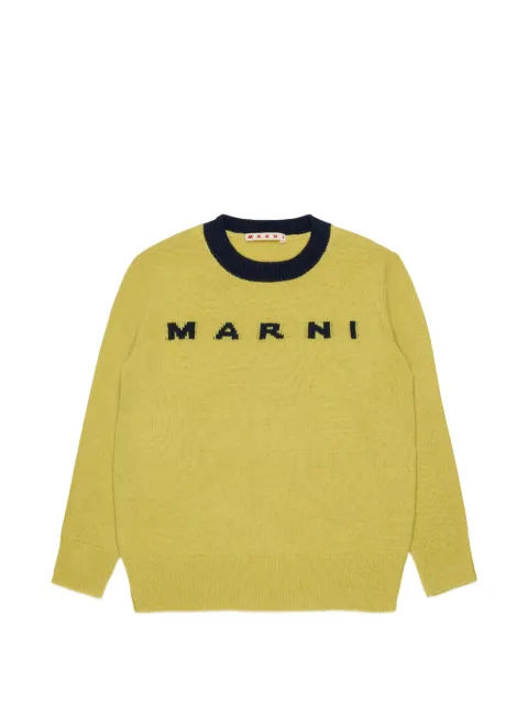 Marni Kids Marni logo-intarsia sweater