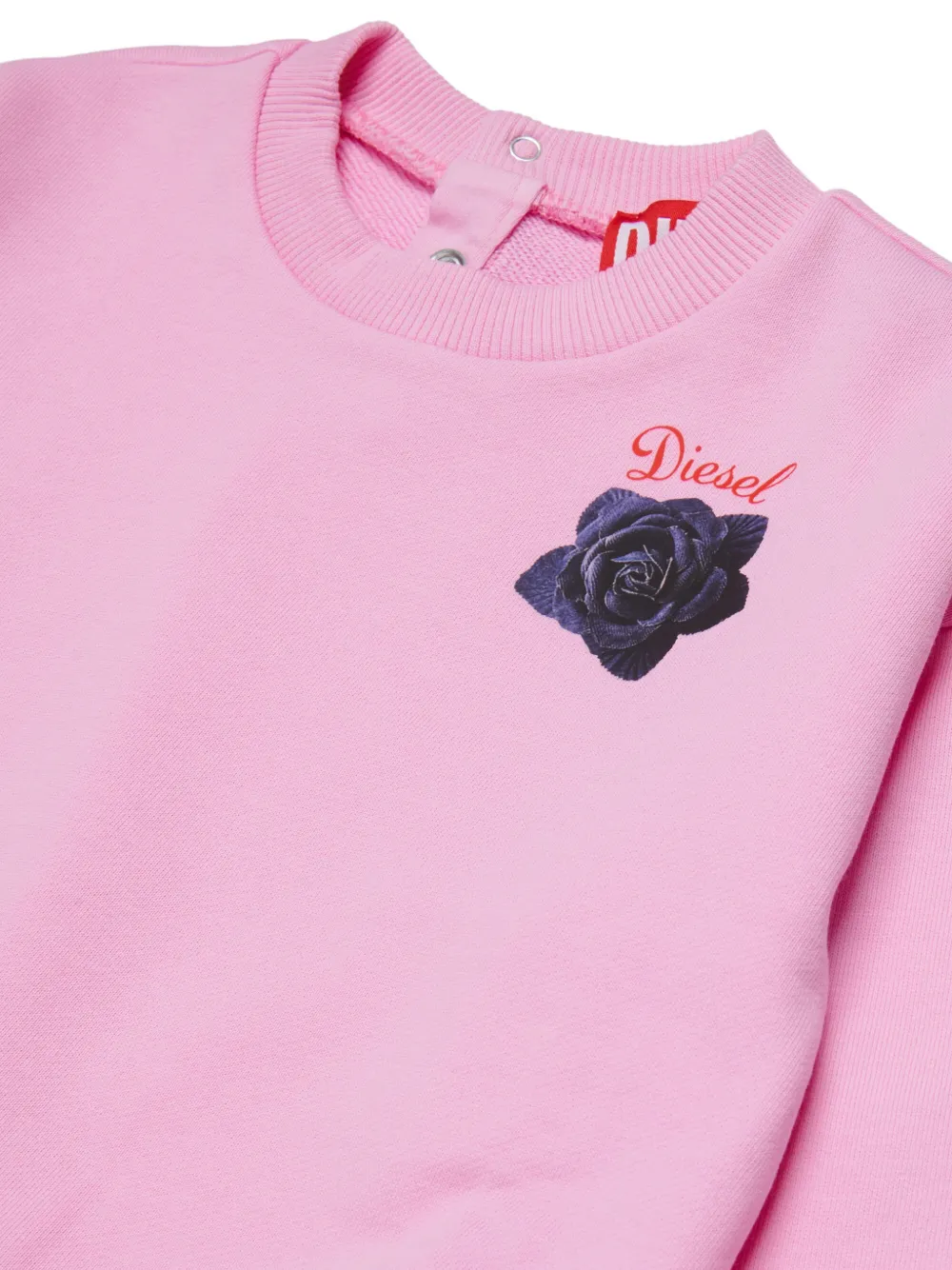 Diesel Kids Sroseb trui met roos-print Roze