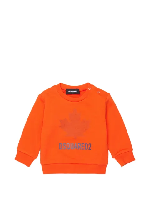 DSQUARED2 KIDS logo-print maple-leaf sweatshirt