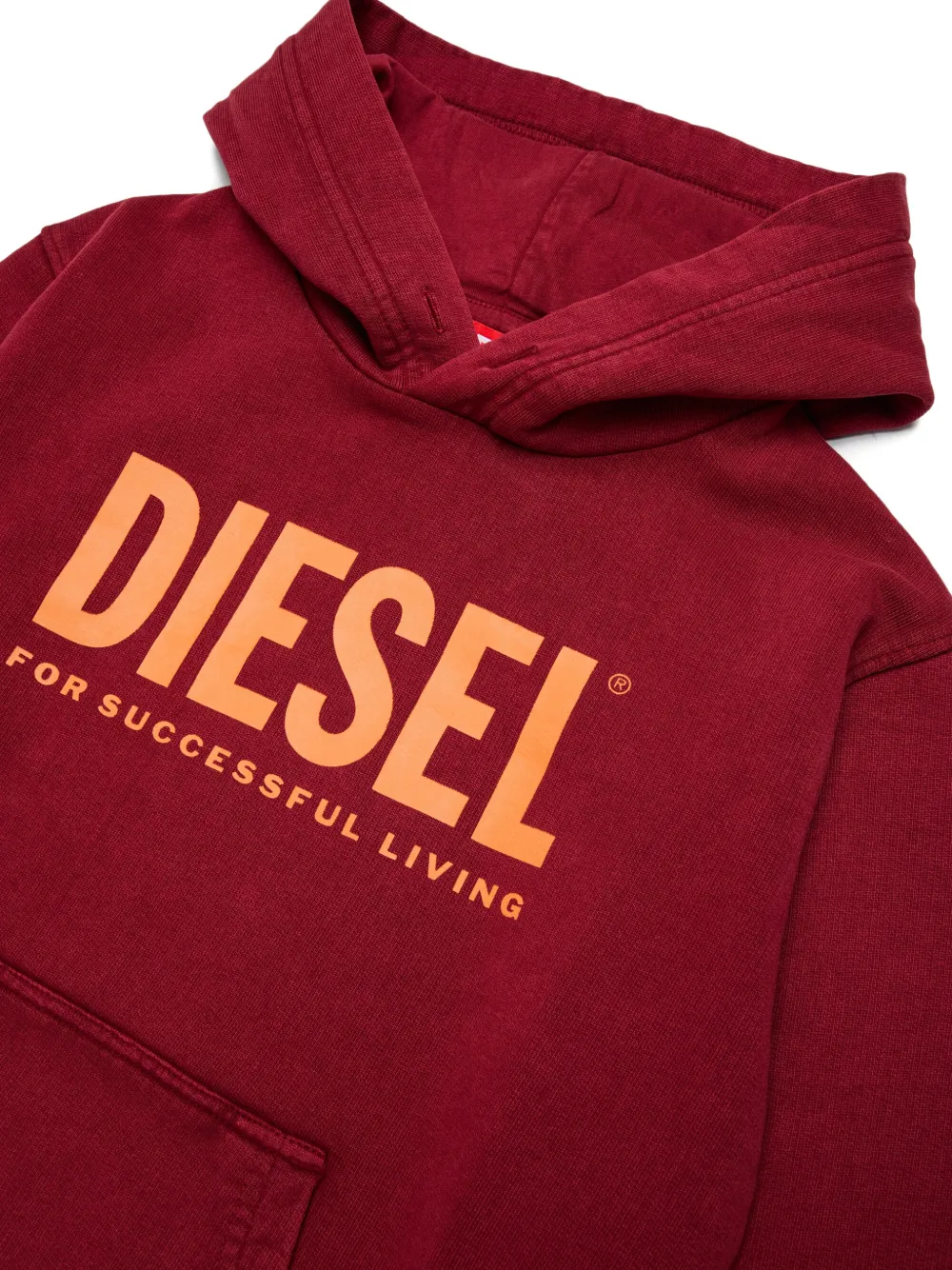 Diesel Kids Hoodie met logoprint Rood