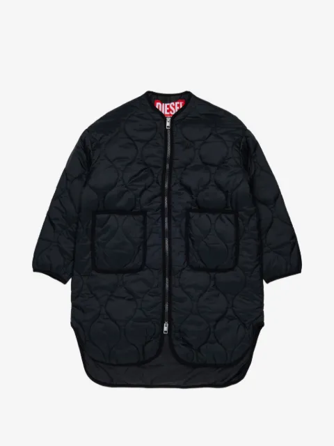 Diesel Kids chamarra capitonada con logo bordado
