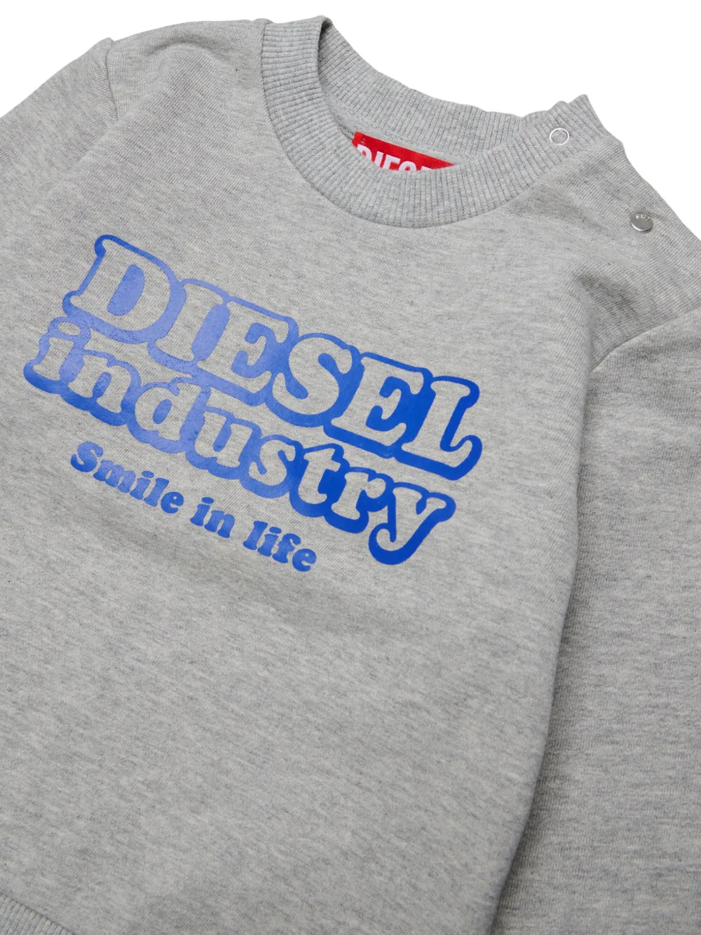 Diesel Kids Trui met logoprint Grijs