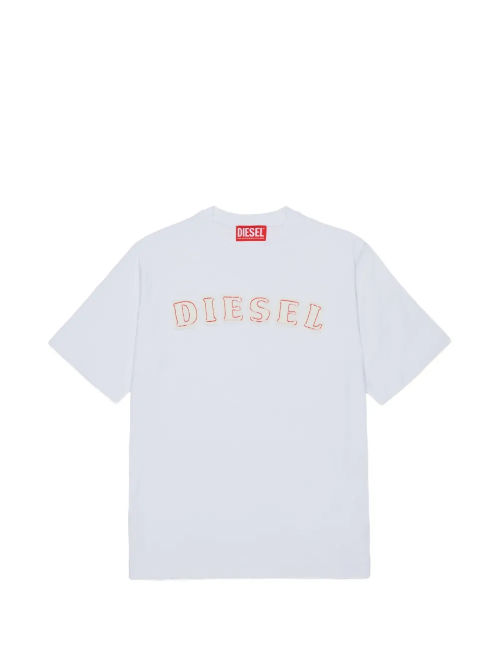 Diesel Kids T-Shirt mit Logo-Patch - Weiß