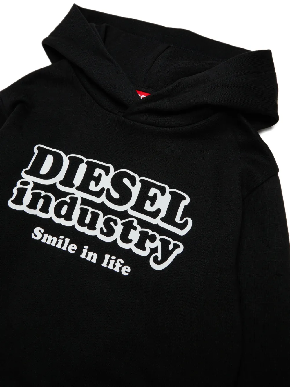 Diesel Kids Hoodie met logoprint Zwart
