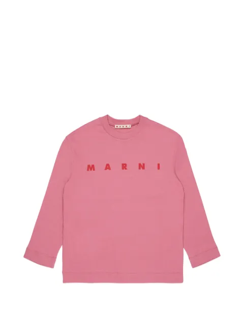 Marni Kids logo-print long-sleeve T-shirt