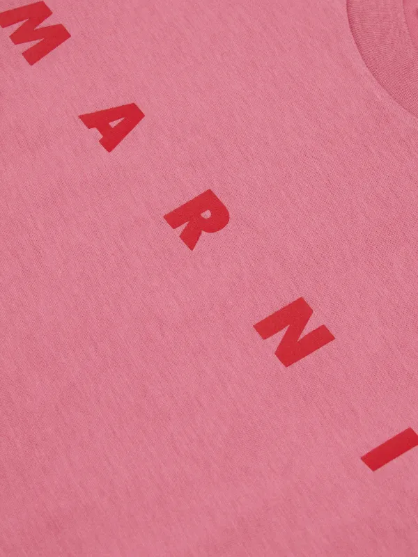 Marni Kids logo-print long-sleeve T-shirt | Pink | FARFETCH