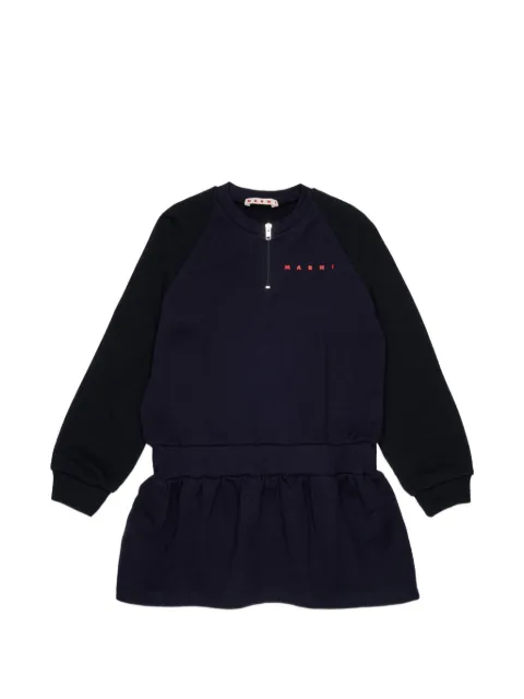 Marni Kids logo-print midi dress