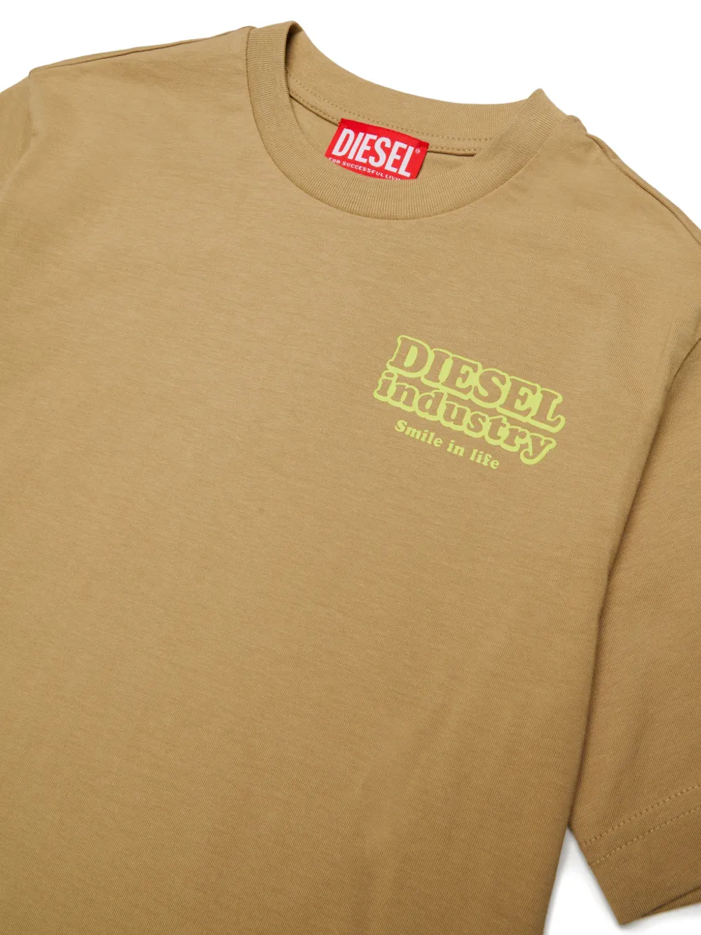 Diesel Kids T-shirt met logoprint Beige