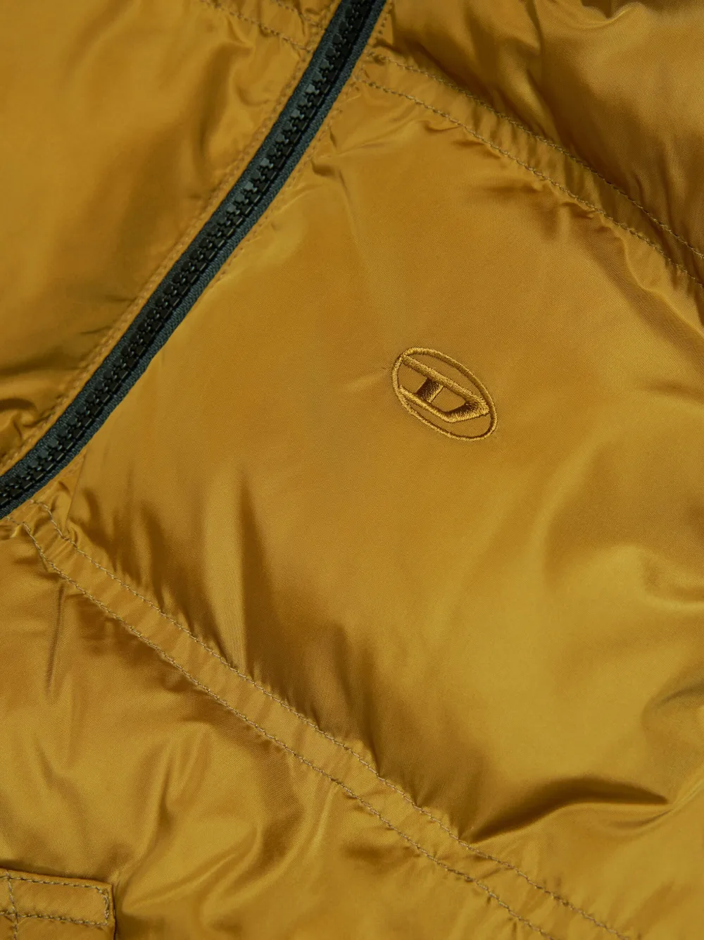 Diesel Kids J-Rivon gewatteerd jack met capuchon Bruin