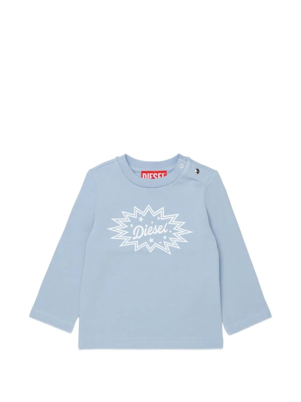 Diesel Kids logo-print long-sleeve T-shirt - Blu