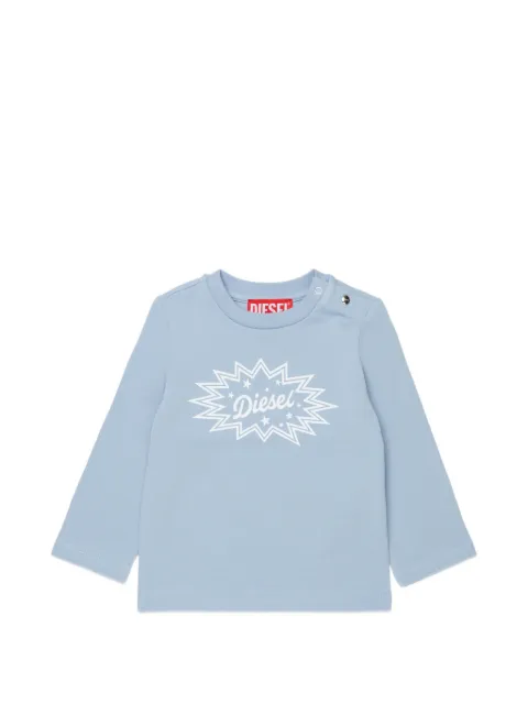 Diesel Kids logo-print long-sleeve T-shirt