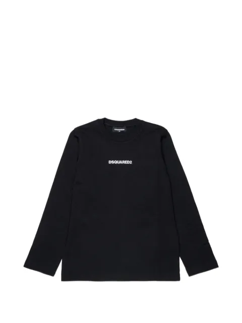 DSQUARED2 KIDS playera manga larga con logo estampado