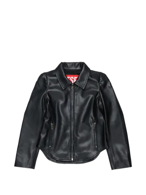 Diesel Kids coated-fabric biker jacket