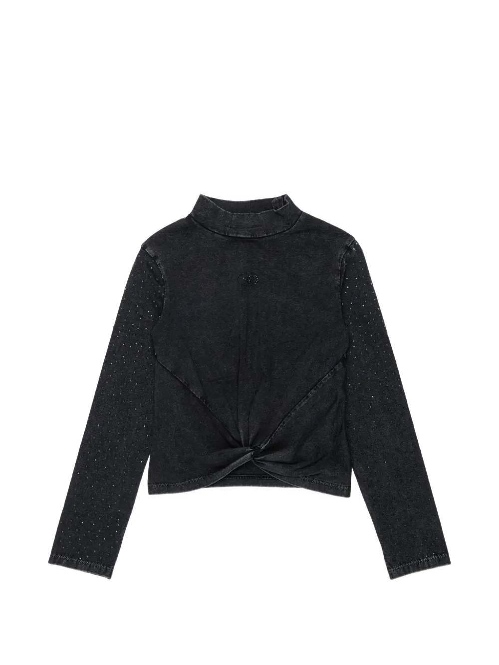 Diesel Kids T-shirt con strass - Nero
