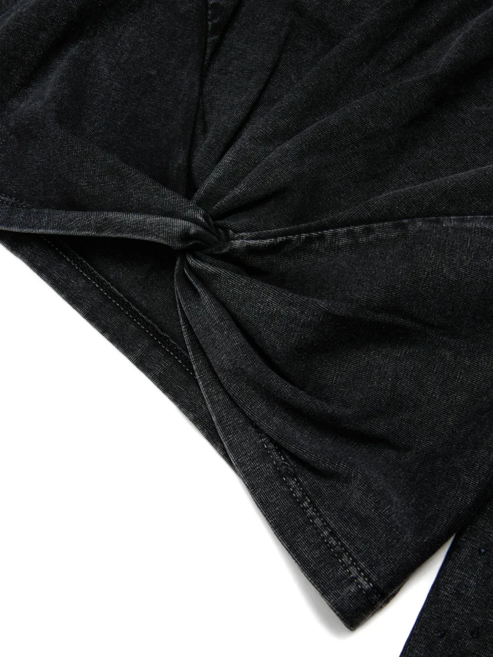 Diesel Kids T-shirt verfraaid met stras en gedraaid detail Zwart