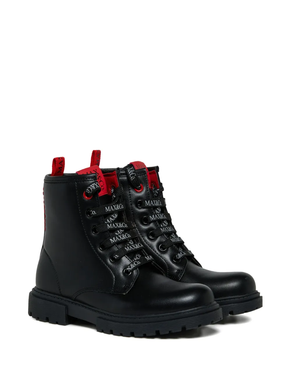 MAX&Co. Kids Stivaletti con logo - Nero