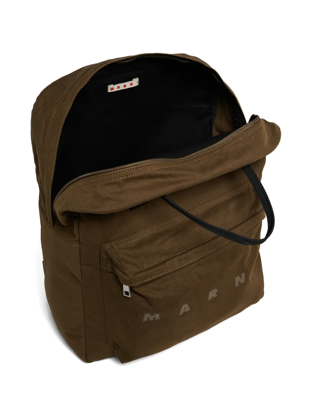 Marni Kids Rugzak met logoprint Bruin