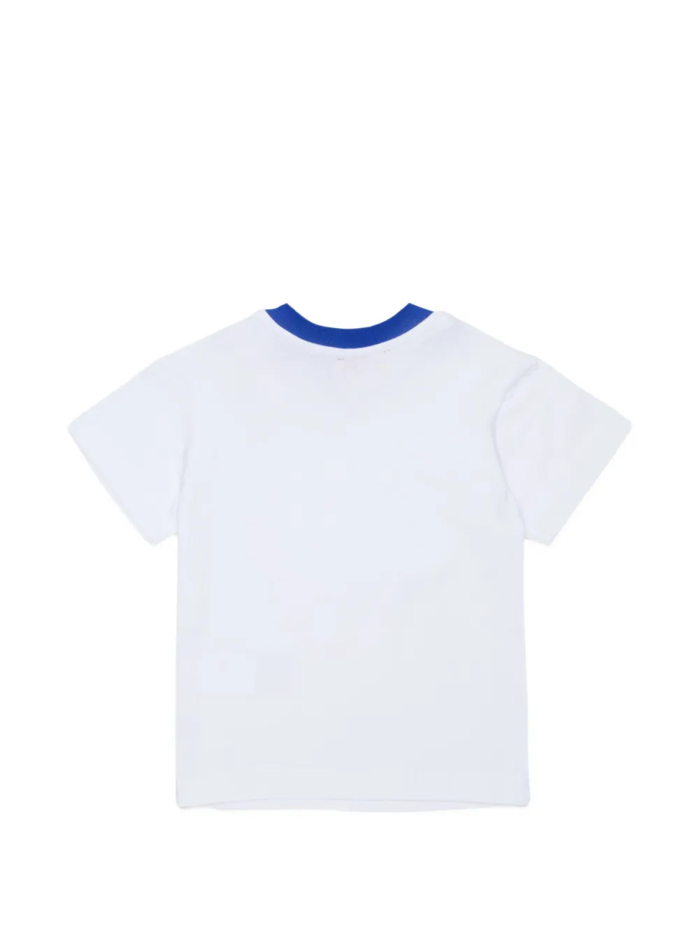 Diesel Kids T-shirt met drukknopen en print Wit