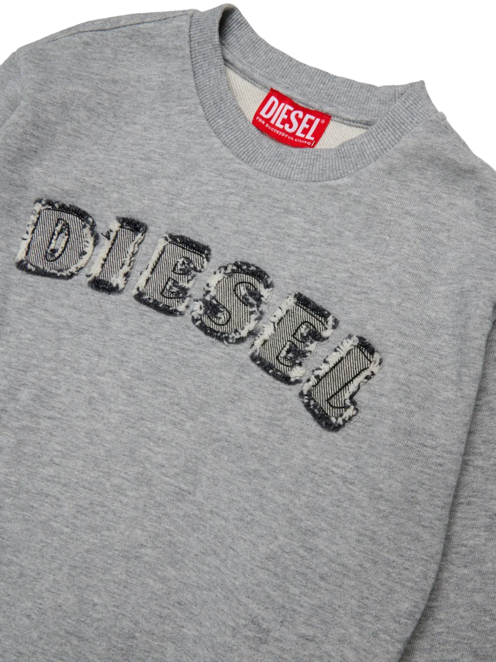 Diesel Kids Trui met logoprint Grijs