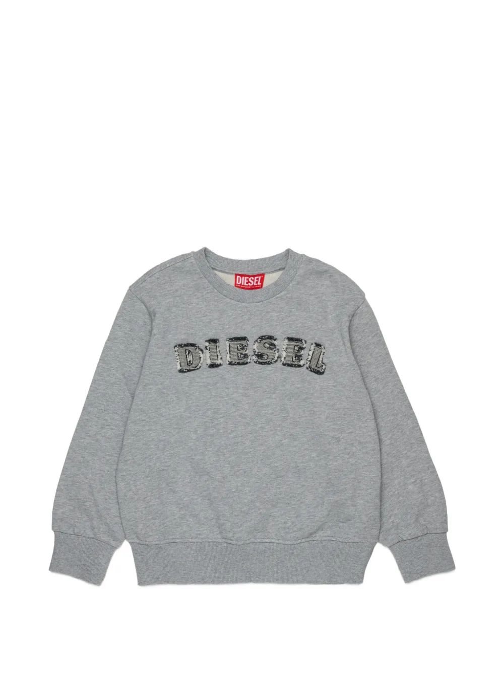 Diesel Kids Pullover mit Logo-Print - Grau