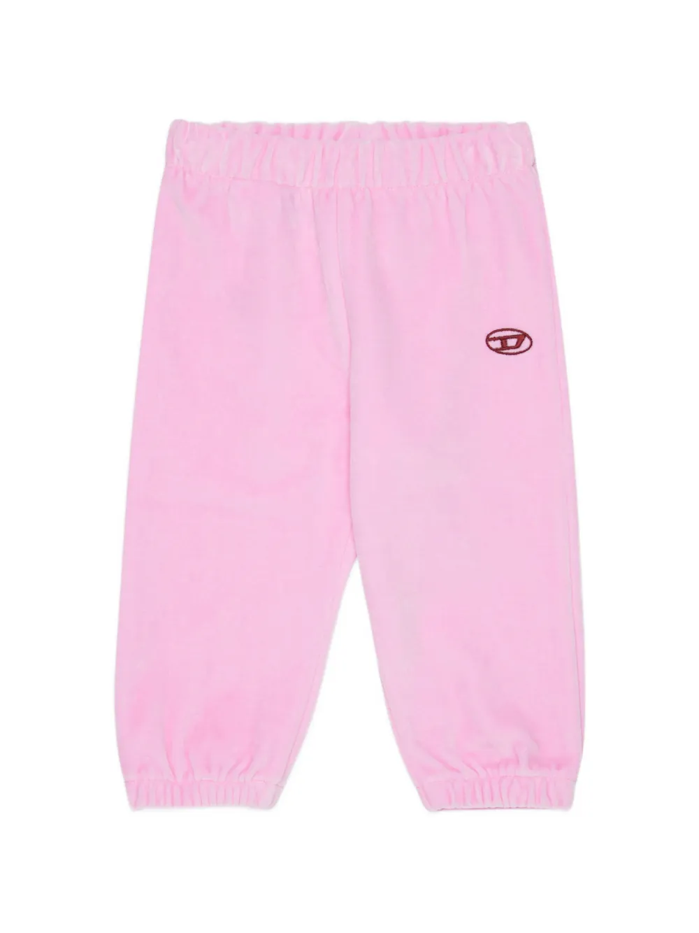 Diesel Kids Pantaloni sportivi con logo ricamato - Rosa
