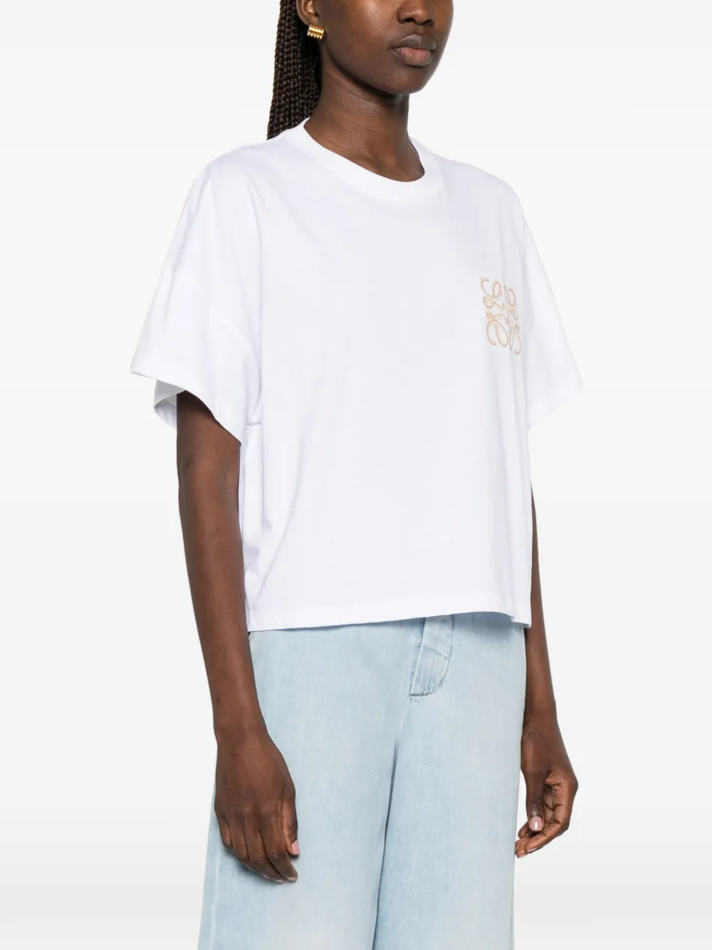 LOEWE x Paula's Ibiza T-shirt met geborduurd Anagram Wit