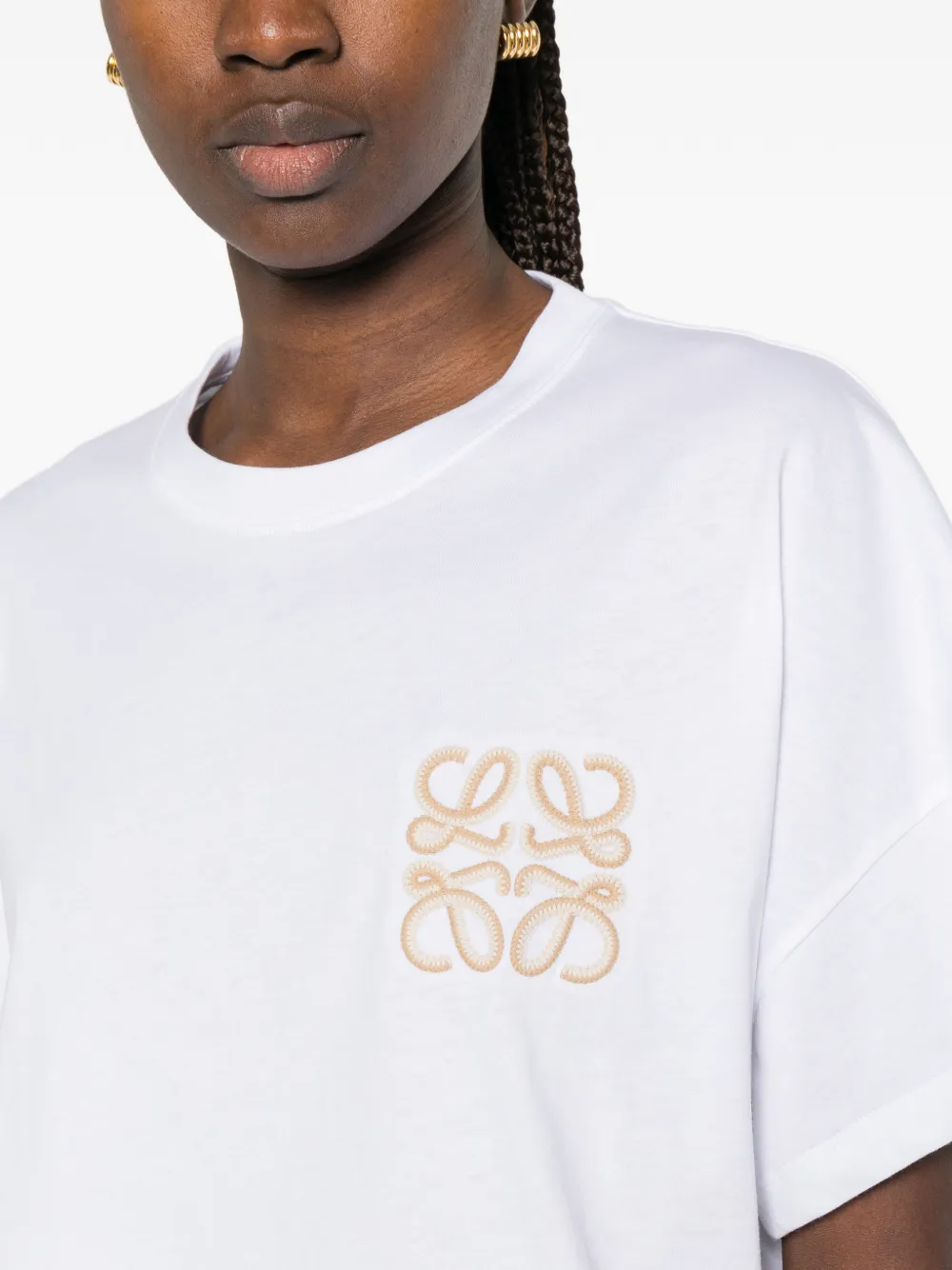 LOEWE x Paula's Ibiza T-shirt met geborduurd Anagram Wit