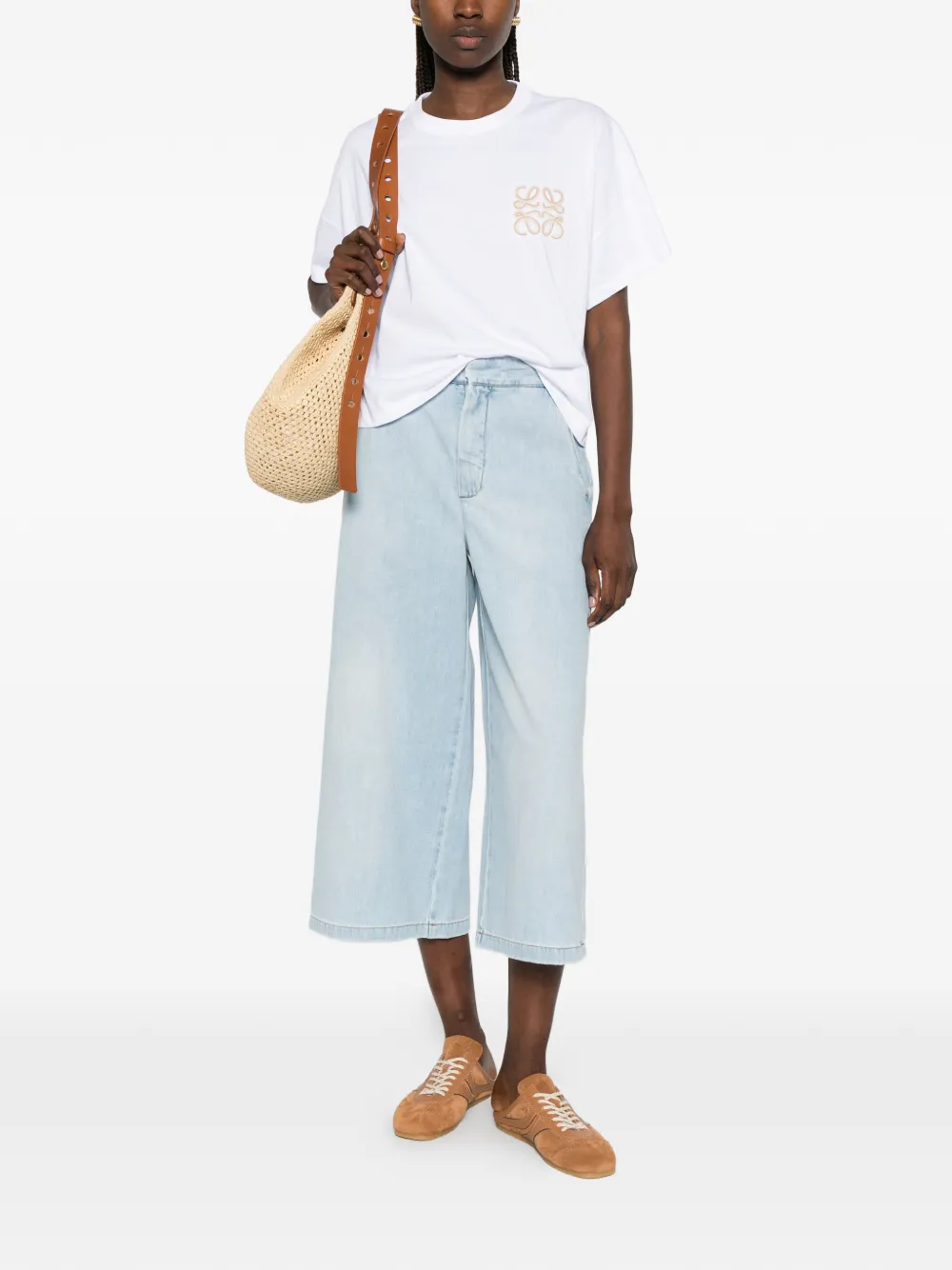 LOEWE x Paula's Ibiza T-shirt met geborduurd Anagram Wit