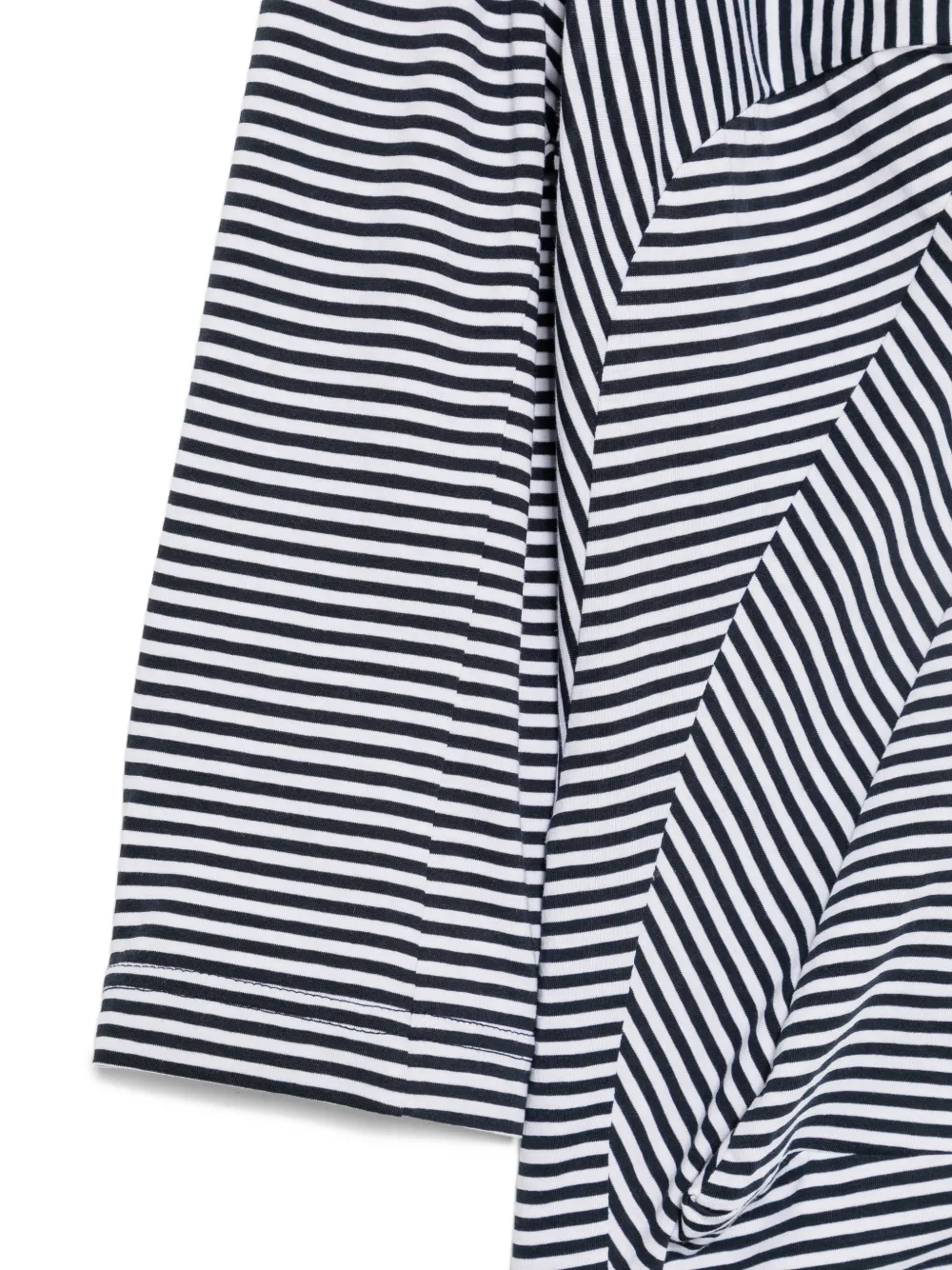 Junya Watanabe T-shirt met gestreept vlakken Blauw