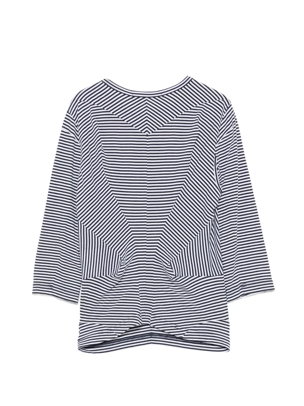 Junya Watanabe T-shirt met gestreept vlakken Blauw