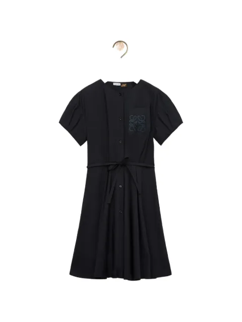LOEWE x Paula's Ibiza Anagram-embroidered belted dress
