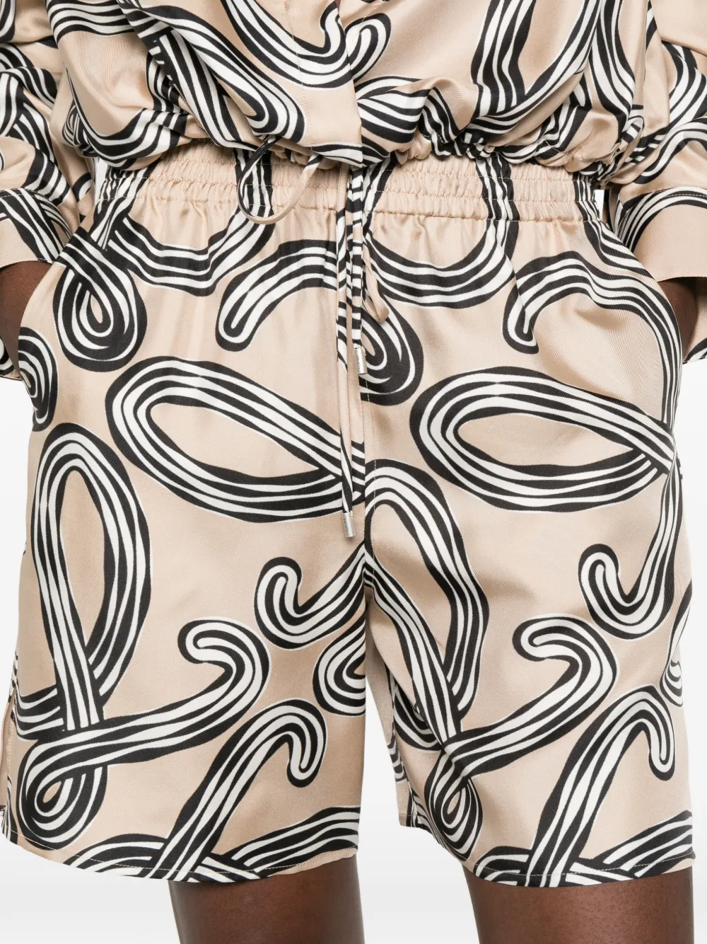 LOEWE x Paula's Ibiza shorts met elastische tailleband Beige