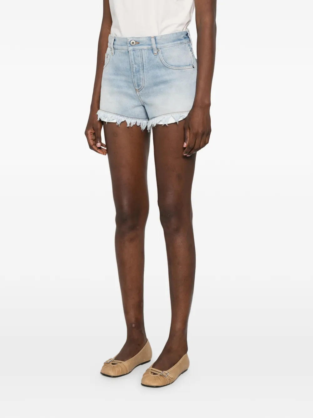 LOEWE x Paula's Ibiza shorts met franje Blauw