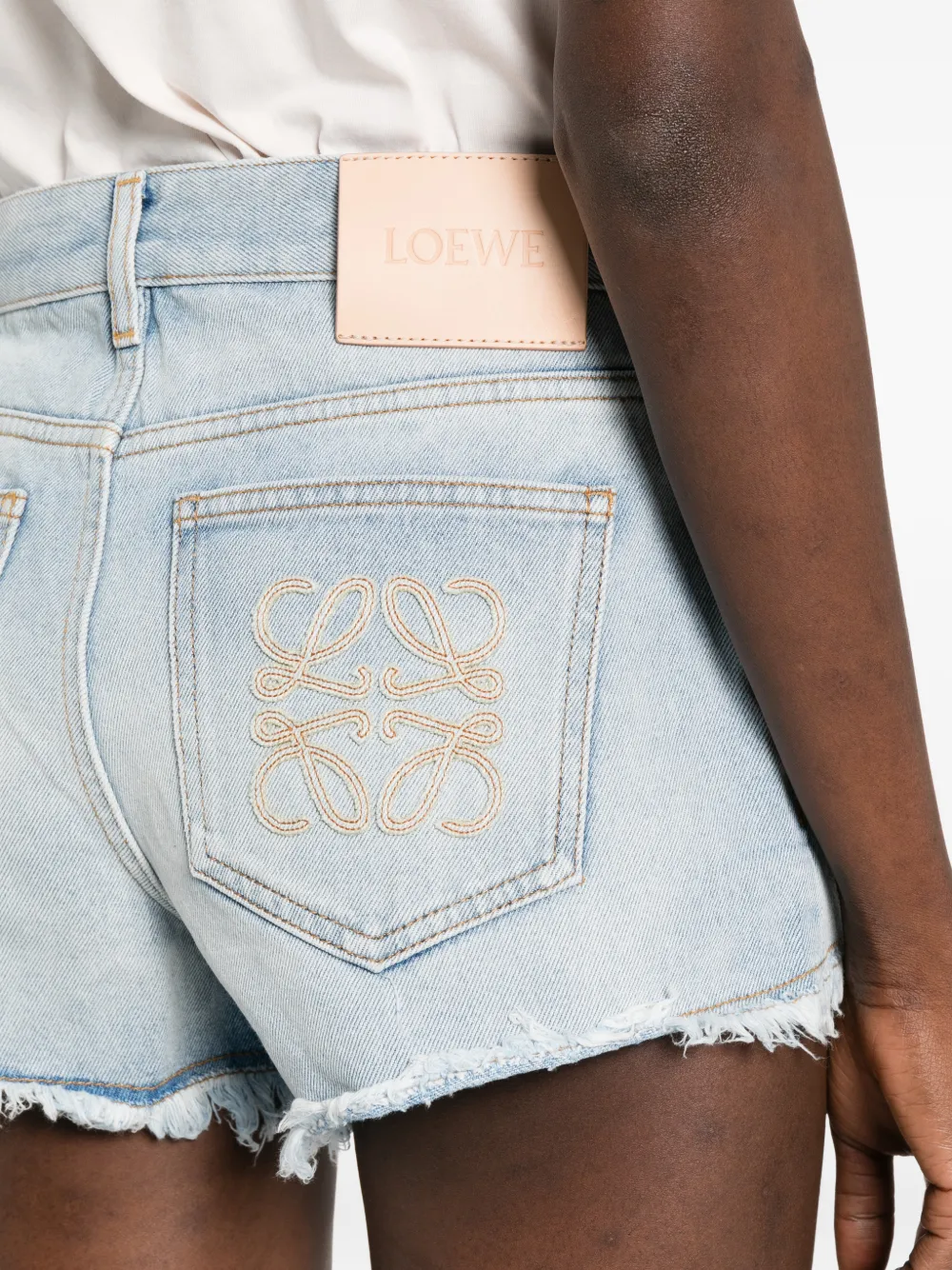 LOEWE x Paula's Ibiza shorts met franje Blauw