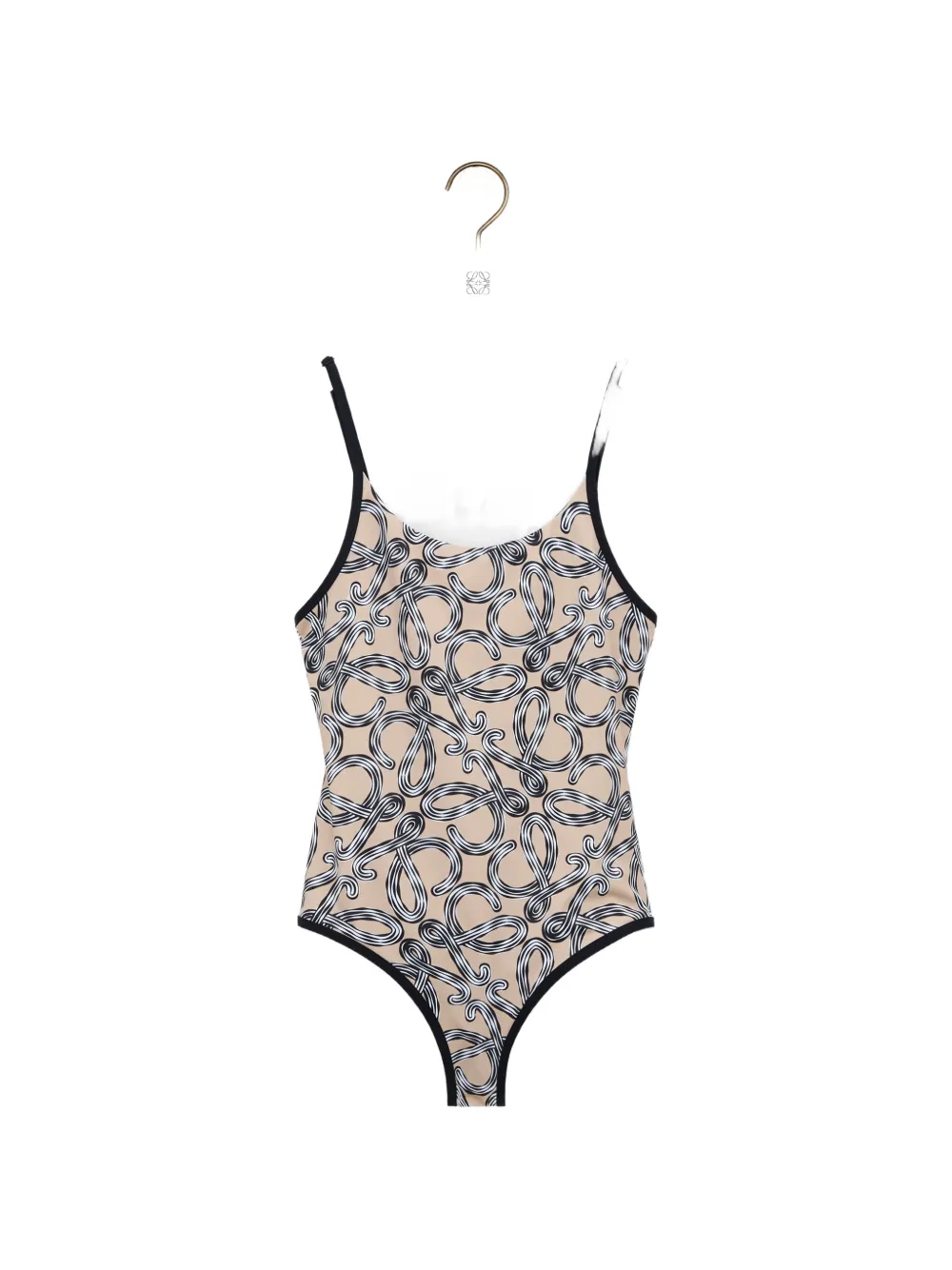 LOEWE Anagram-print swimsuit - Neutrals