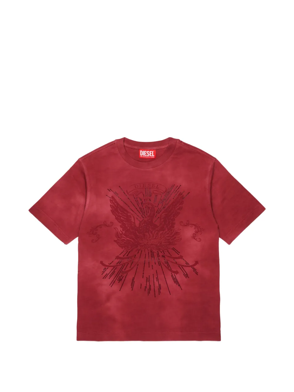 Diesel Kids T-shirt con stampa grafica - Rosso