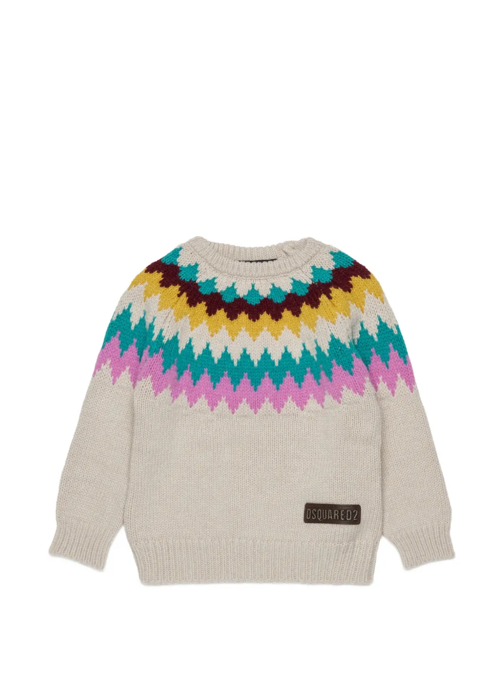 DSQUARED2 KIDS Maglione Fair Isle - Toni neutri