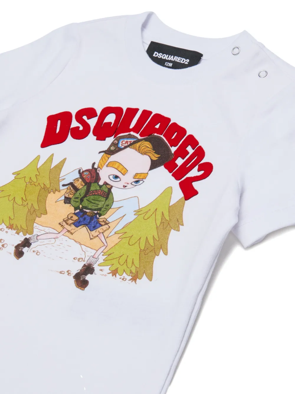 DSQUARED2 KIDS T-shirt met stripprint Wit