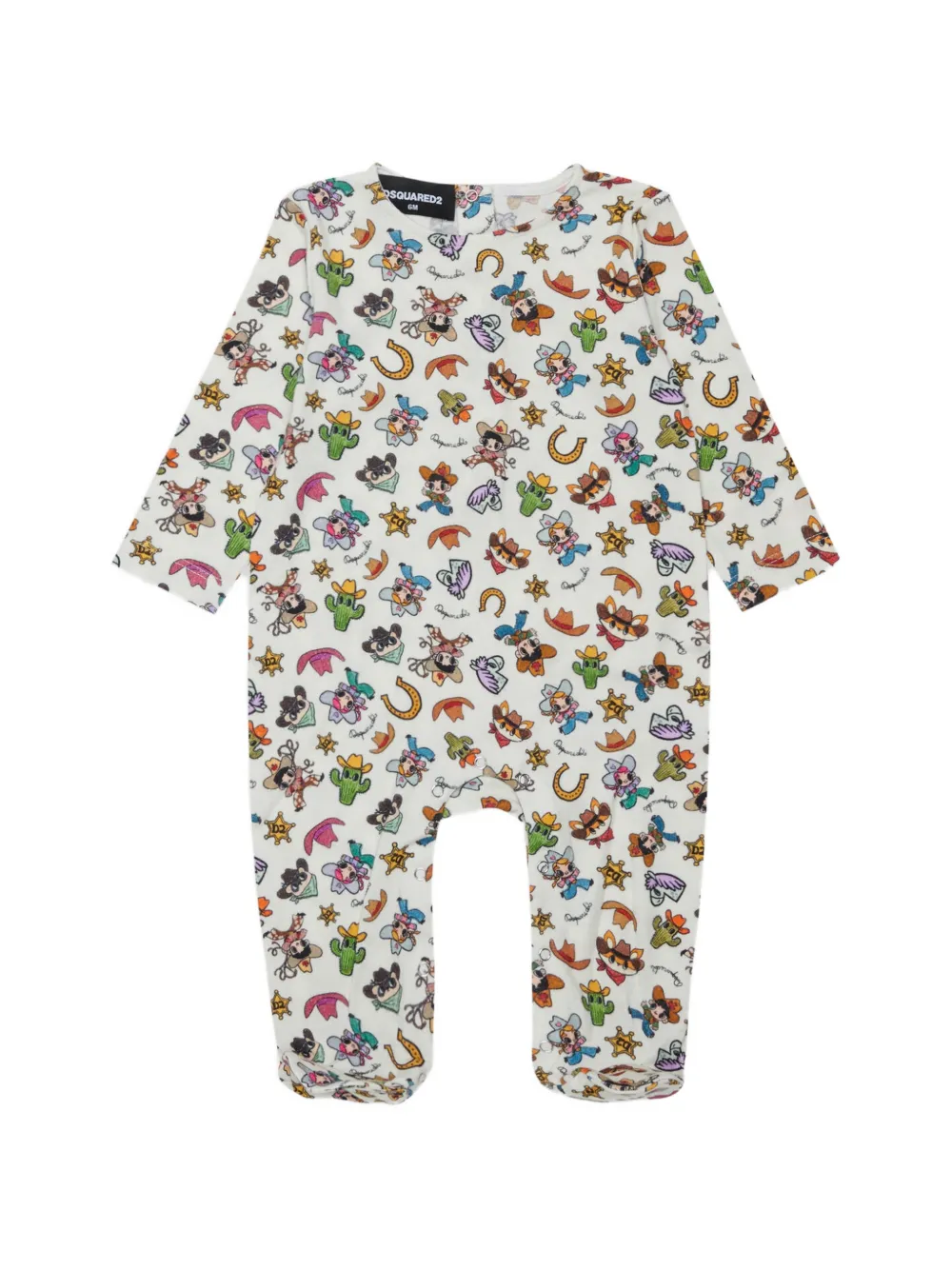 DSQUARED2 KIDS western-print jumpsuit - Bianco