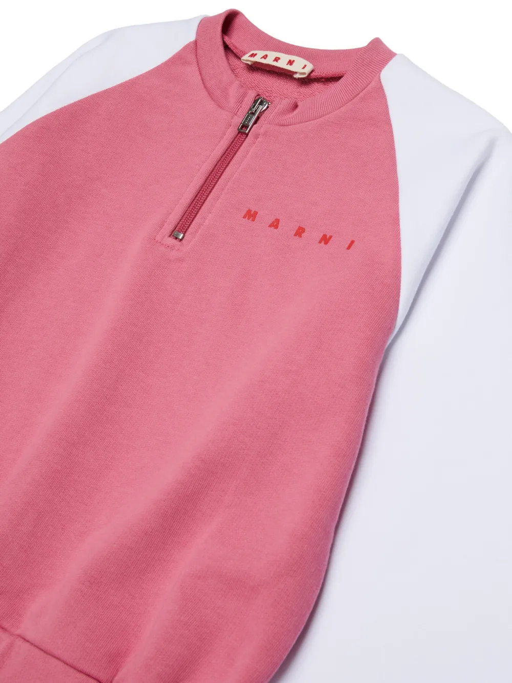 Marni Kids Jurk met raglan mouwen en logoprint Roze