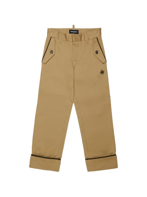 DSQUARED2 KIDS pantalones con dobladillo vuelto y logo estampado