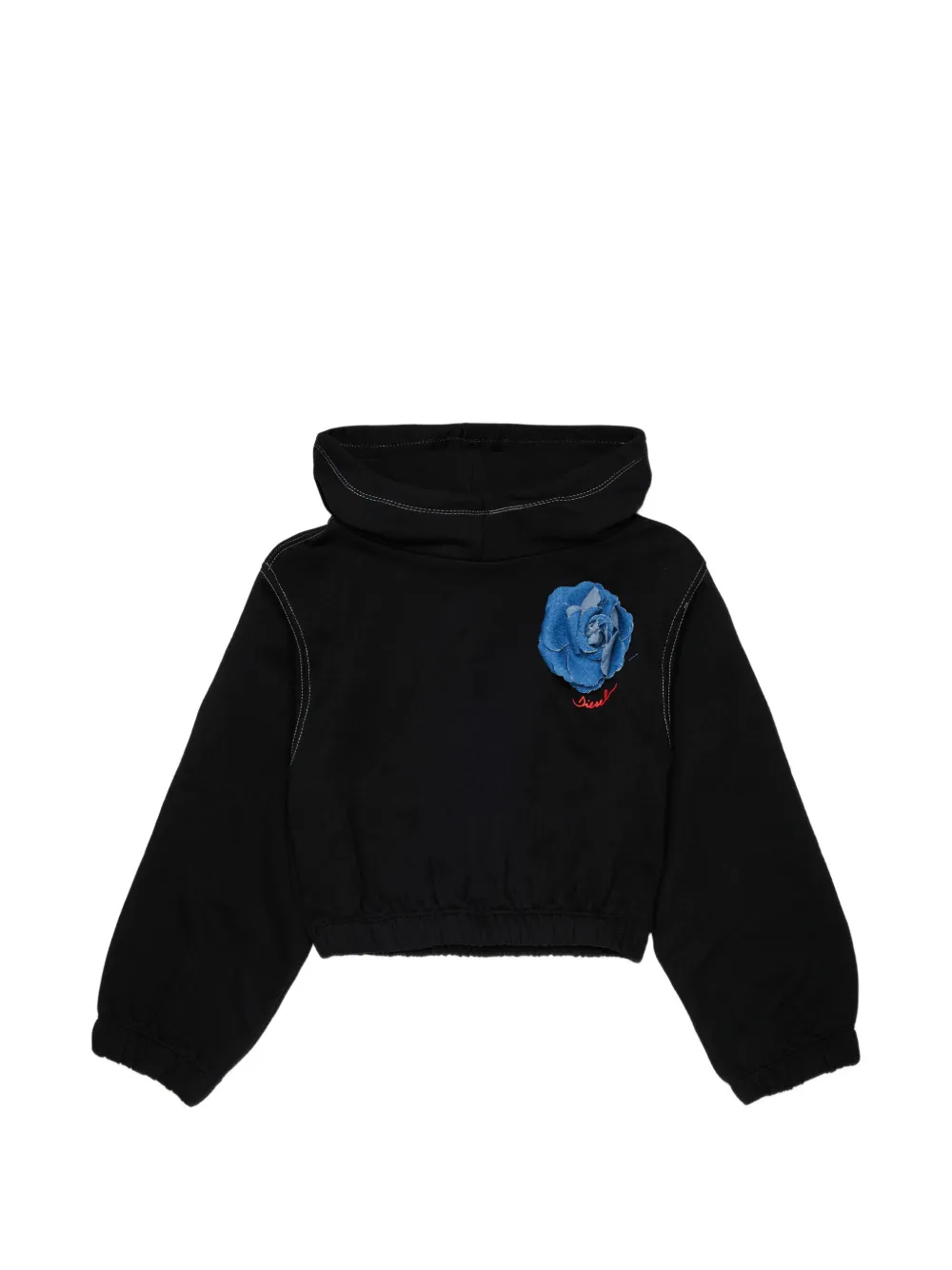 Diesel Kids logo-print hoodie - Black