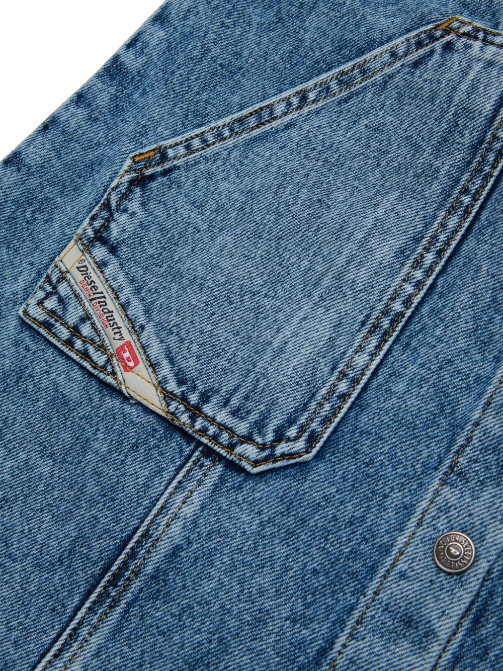 Diesel Kids Flared mouwloze jurk Blauw