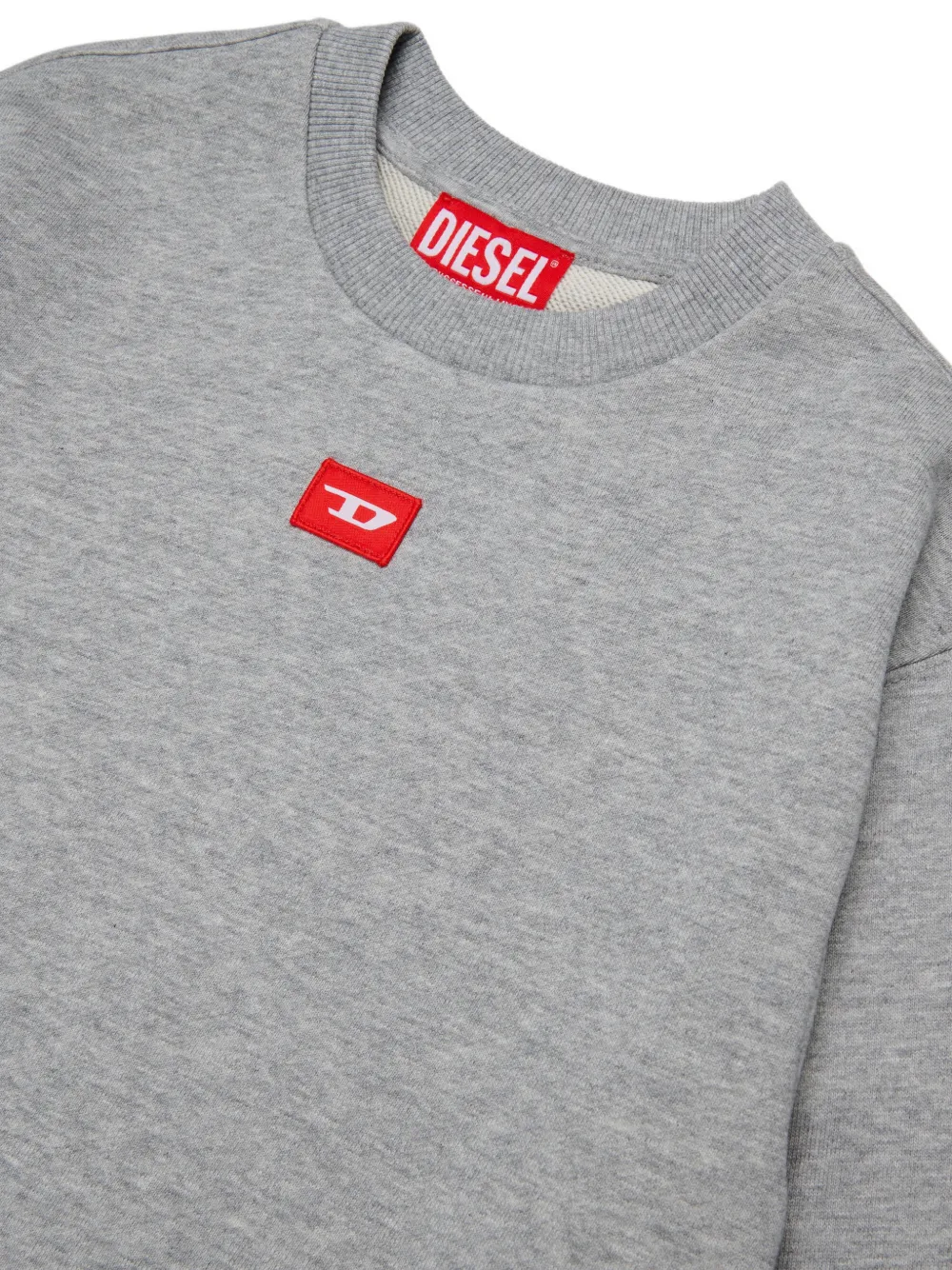 Diesel Kids Sweater met logopatch Grijs