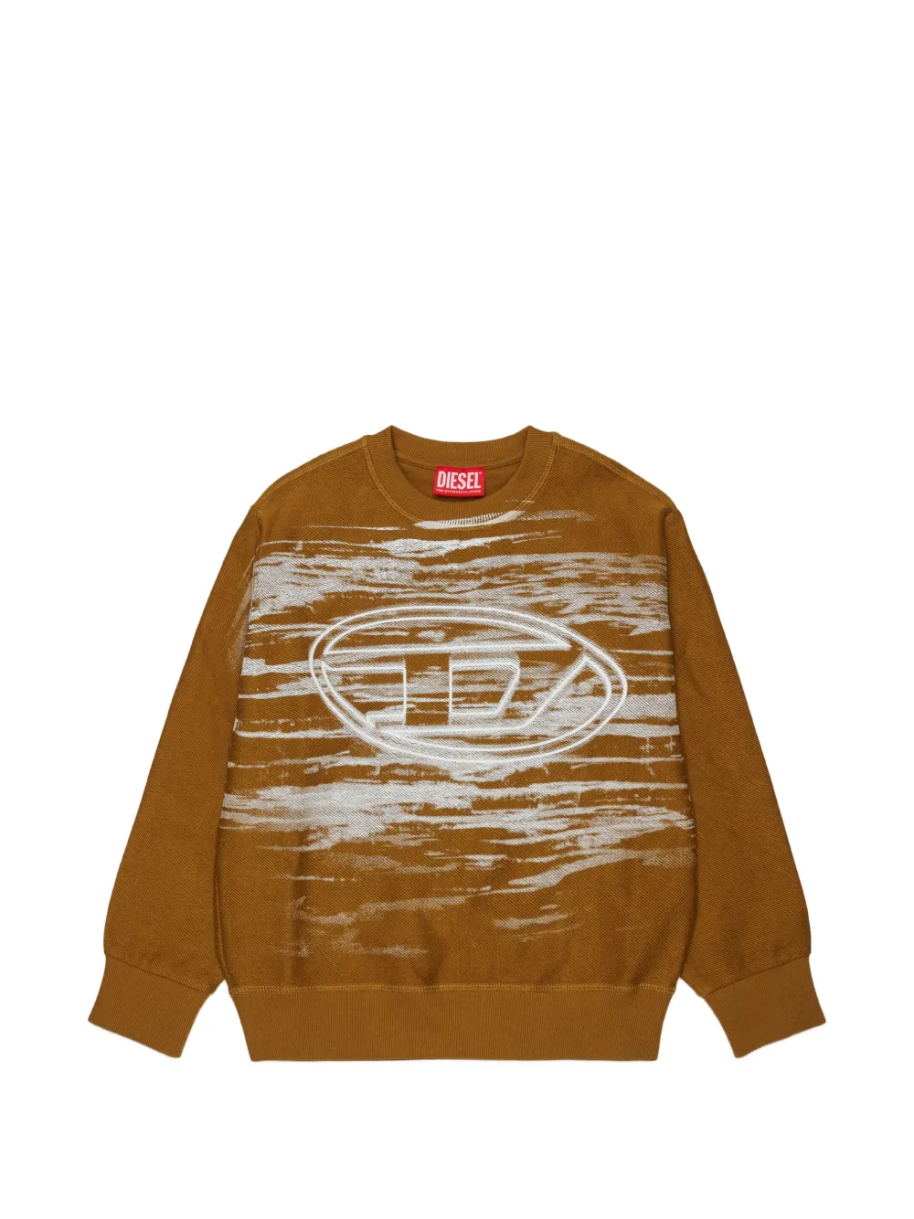 Diesel Kids Maglione con logo - Marrone