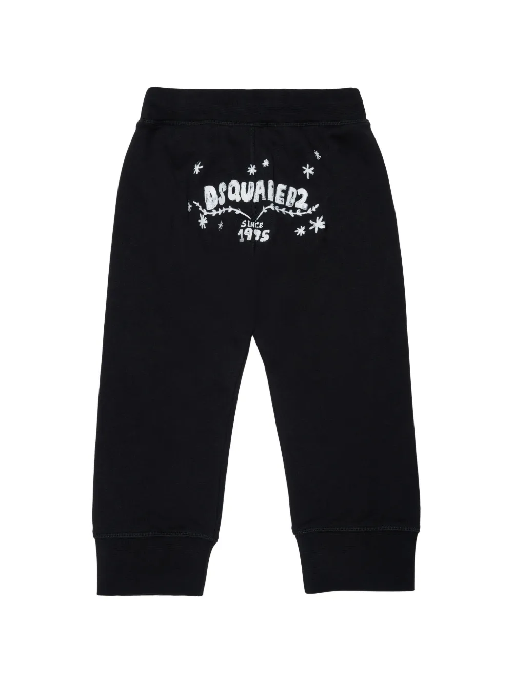 DSQUARED2 KIDS Trainingsbroek met logoprint en trekkoord Zwart